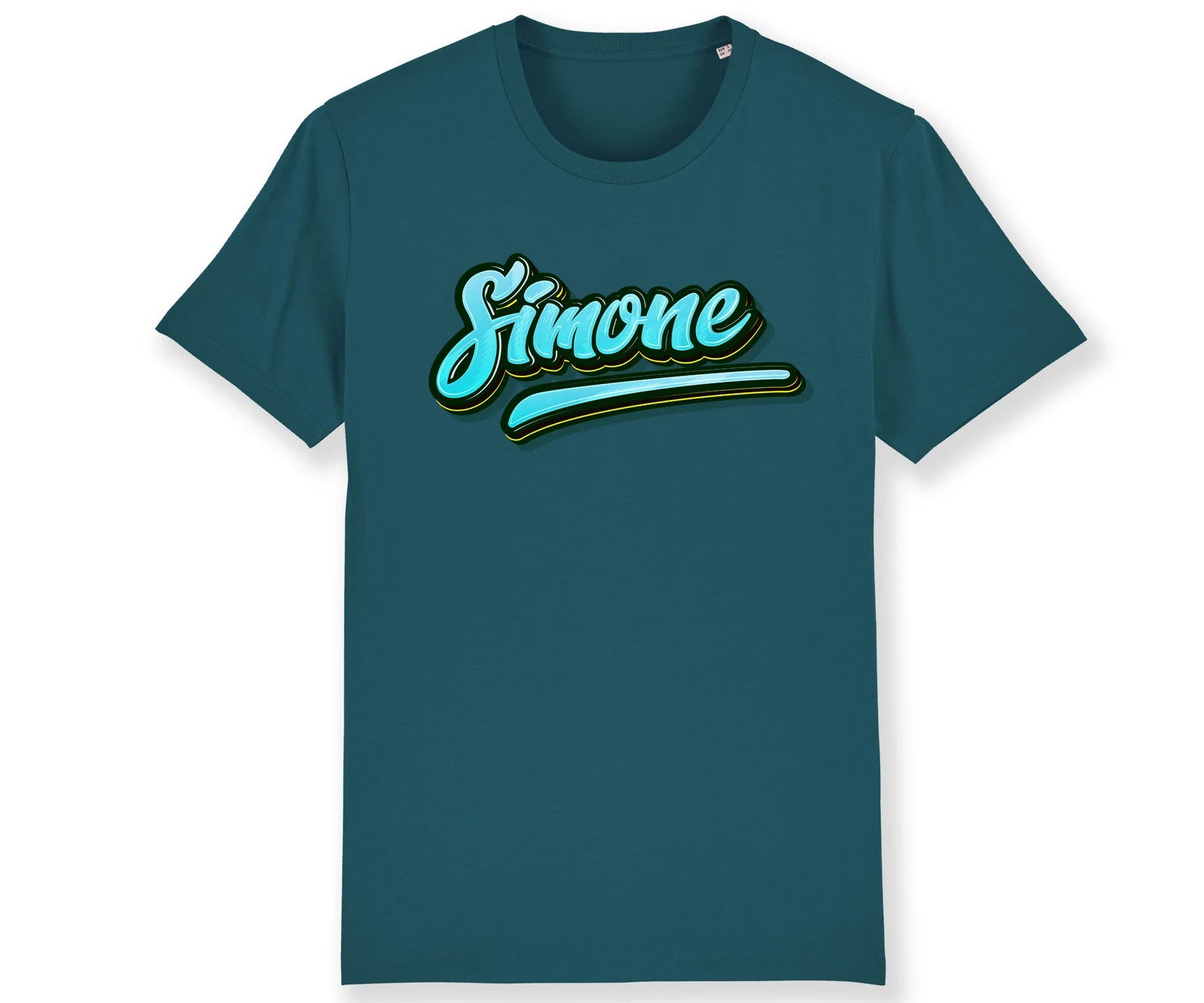 Bio-T-Shirt mit Wunschtext, Effekt-Schrift "Creative"