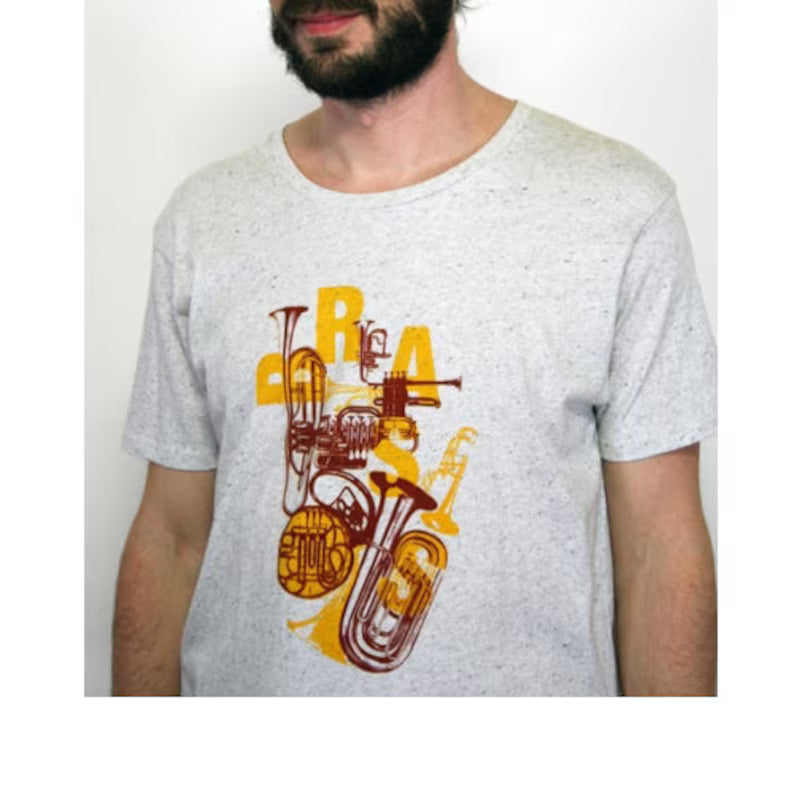 T-Shirt bedruckt, "Brass"